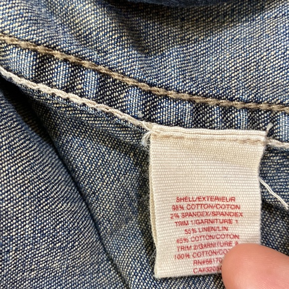 Anthro Quilted Jean Jacket L - Picture 9 of 9